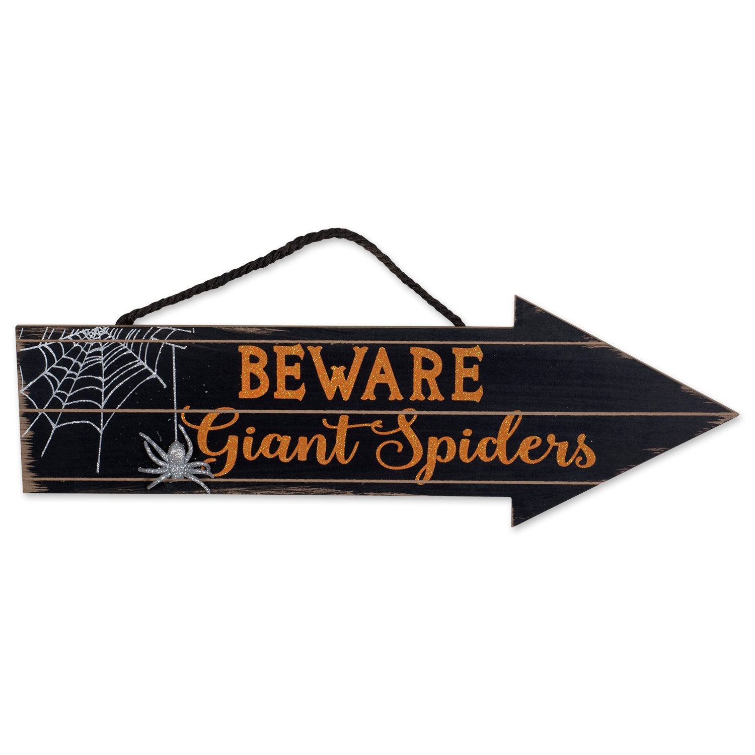 DII Fall Home & Party D  cor Spooky Halloween Decorations Indoor & Front Porch, Hanging Sign, Beware Giant Spiders
