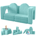 wanan Kids Couch 10PCS, Modular Kids Play Couch for Playroom Bedroom, 10 in 1 Multifunctional Kids Sofa for Playing, Creativing,
