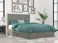 AFI NoHo Queen Platform Bed with Footboard & Twin XL Trundle in Grey