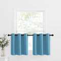 NICETOWN Thermal Insulated Blackout Window Valances - Energy Efficient Home Decor Grommet-Top Tier Curtains for Bedroom/Living R
