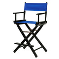 Casual Home 24 Directors Chair Black Frame-with Royal Blue Canvas, Counter Height