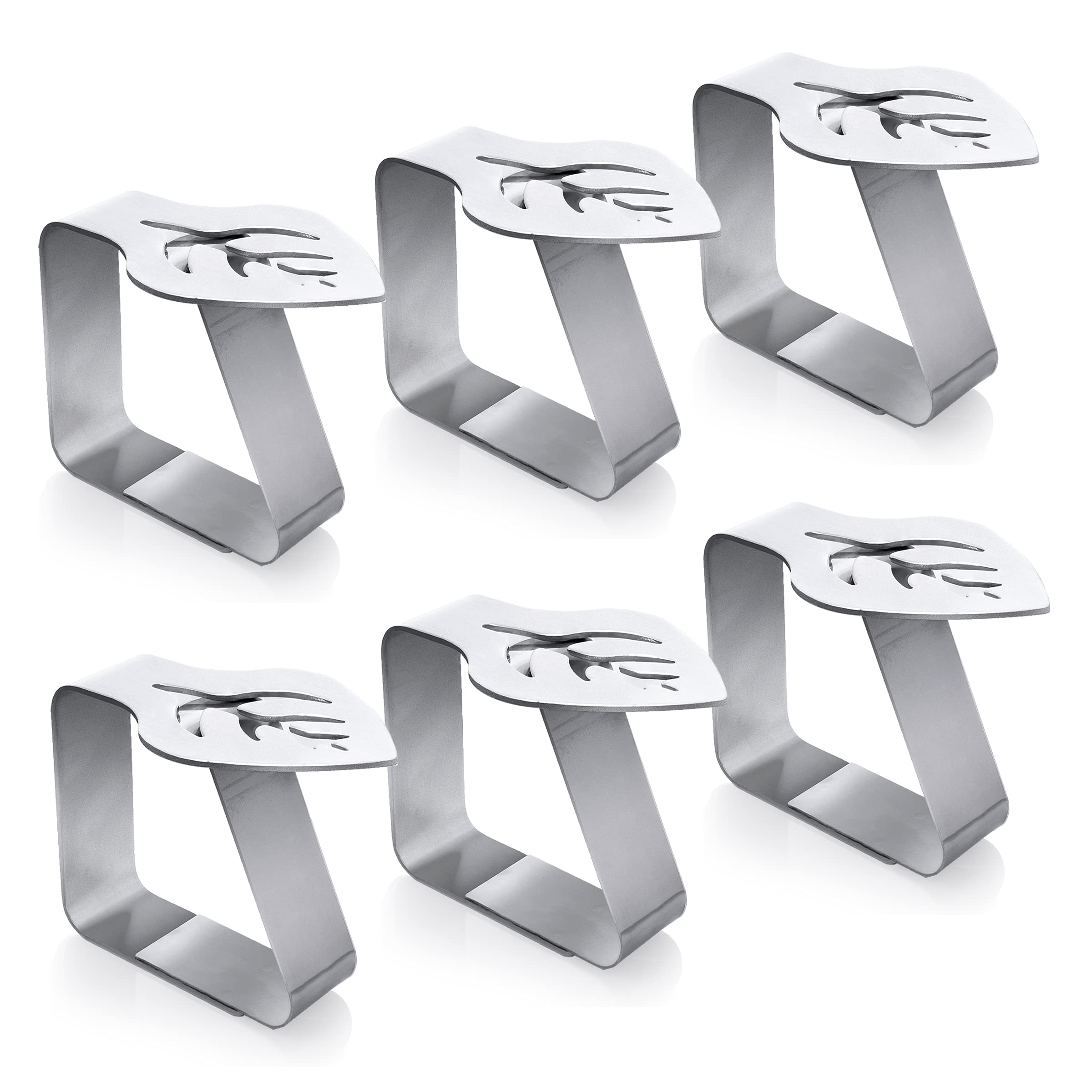 ProTensils 6 Pcs - Decorative Tablecloth Clips, Picnic Table Clips, Outdoor Table Clamps, Flower Design Table Clip, Great for Pa
