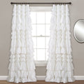 Lush Decor Kemmy Window Curtain Panel (Single Panel), 95 L x 52 W, White