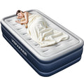 Twin Air Mattress with Built in Pump Raised, 18 High Inflatable Mattress Electric Blow Up Mattress Fast Blow Up Bed Tall Comfo