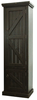 American Heartland Rustic Single Door Pantry, Rustic Antique Black