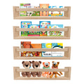 birola Nursery Book Shelves Set of 4,Wood Floating Nursery Shelves for Wall,Wall Bookshelves for Kids,Bathroom Decor, Kitchen Sp