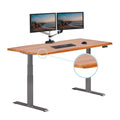 Vari 72x30 ComfortEdge Electric Standing Desk- Varidesk Butcher Block Adjustable Work Desk for Home Office- Sloped Ergonomic Fro