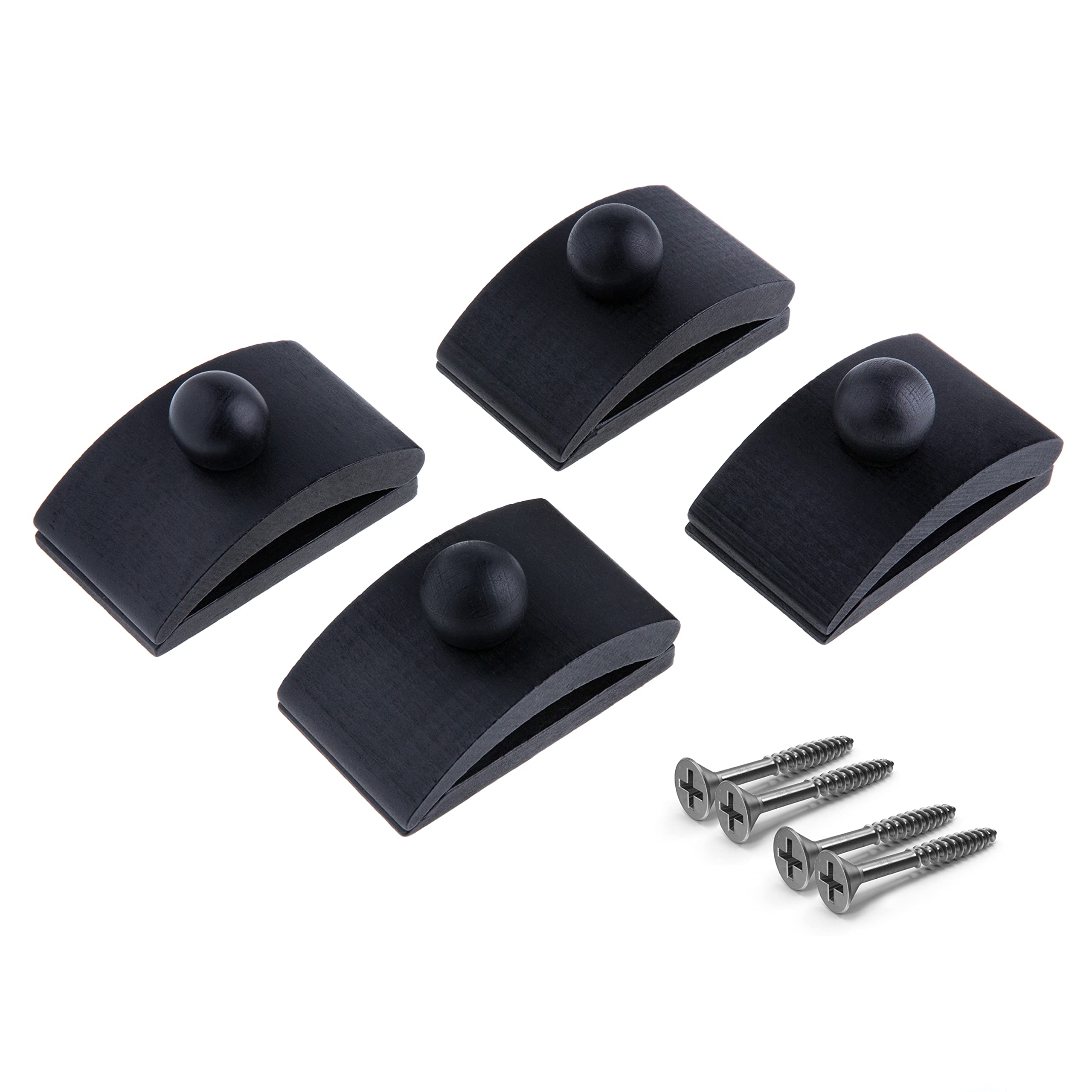Classy Clamps Wooden Quilt Wall Hangers - 4 Large Clips (Dark) and Screws for Wall Hangings - Tapestry Hangers/Quilt Hangers for