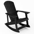 YEFU Outdoor Rocking Chair,Adirondack Rocking Chair,Patio Rocker Chair with Wide Back,Oversized Rocker Chair Look Like Real Wood