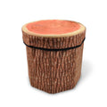 CHEFAN Fruit Storage Stool Ottoman,Tree Stump Stool,Cute Folding Storage Toy Box,Collapsible Storage Seat Chest,Wood Stump Organ