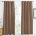 NICETOWN Grommet Top Blackout Curtain Panel, 55 inches Wide by 86 inches Long, 1 Piece, Cappuccino Color, Thermal Insulated Room