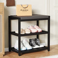 Small Shoe Bench Shoe Rack Storage Bench Entryway Bench Shoe Shelf with Seat Cushion, Stable Shoe Organizer for Entryway, Living