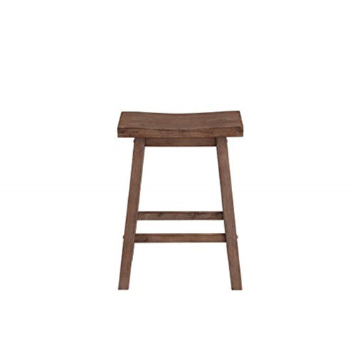 24 Sonoma Saddle Stool [Barnwood Wire-Brush]
