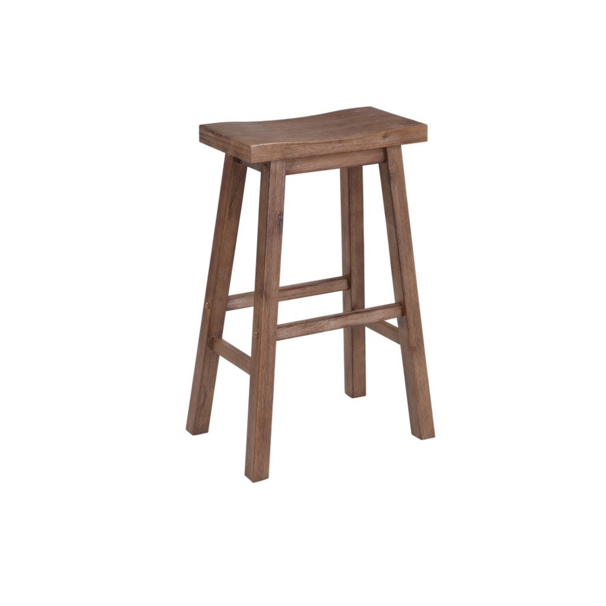 29 Sonoma Saddle Stool [Barnwood Wire-Brush]