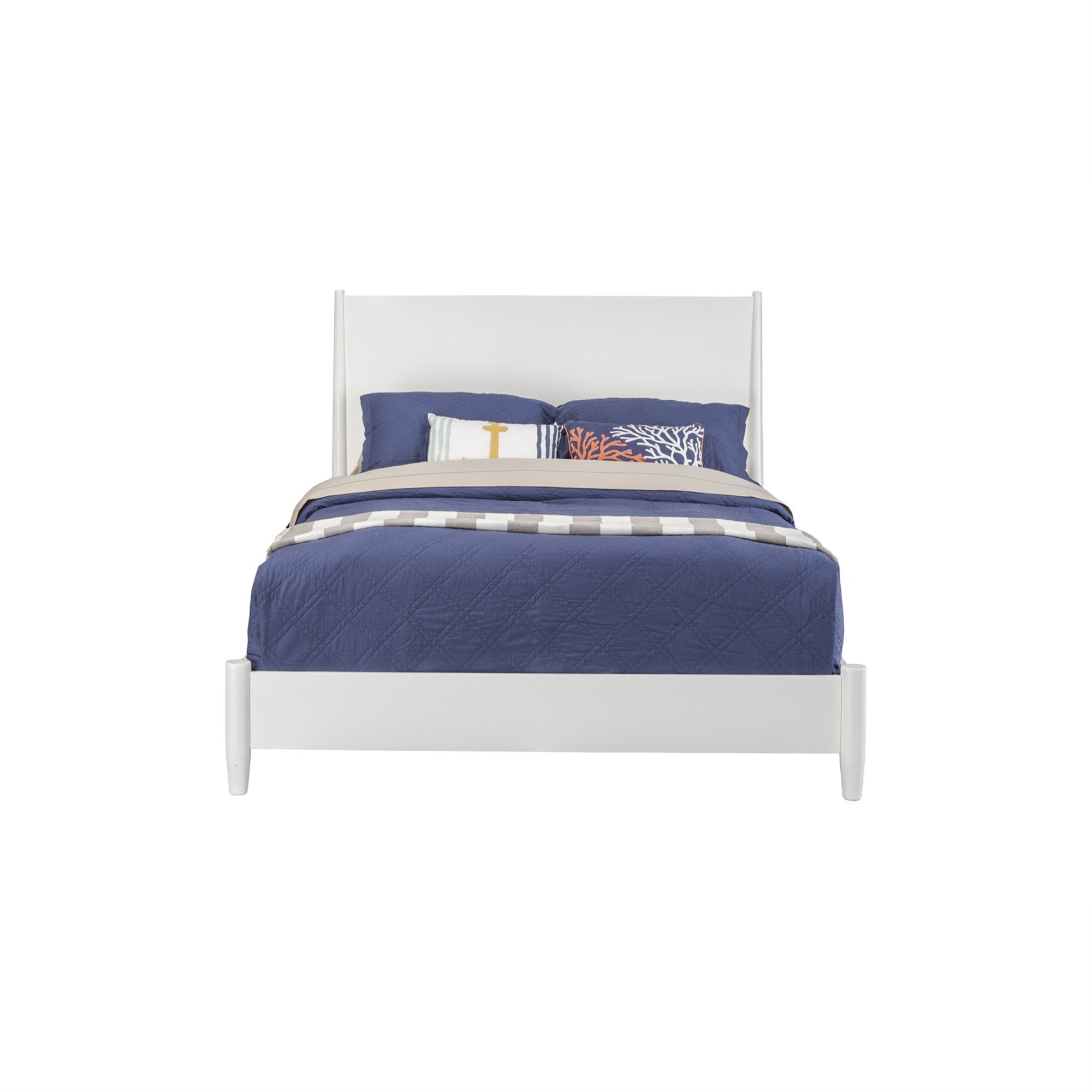 Flynn California King Platform Bed, White