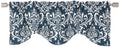 RLF Home Royal Damask M Shaped Valance, Navy