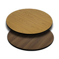 Flash Furniture Glenbrook 36 Round Table Top with Natural or Walnut Reversible Laminate Top