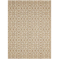 Nicole Miller New York Patio Country Danica Transitional Geometric Indoor/Outdoor Area Rug, Brown/Beige, 52x72