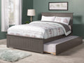 AFI Nantucket Full Size Platform Bed with Matching Footboard & Full Trundle in Grey