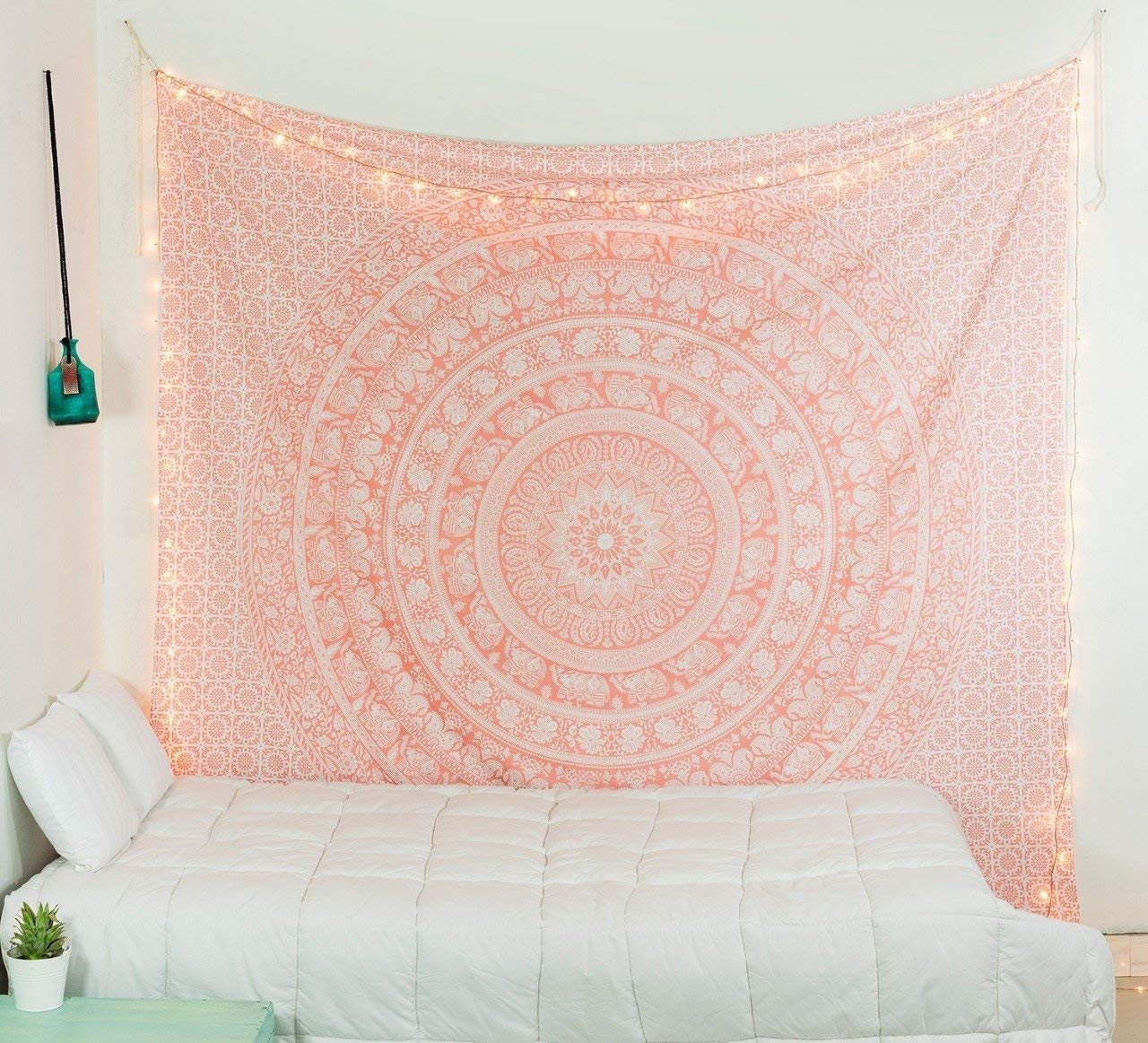 Popular Handicrafts Wall Hanging Tapestry for Bedroom Hippie Mandala Bohemian Tapestry Floral Design Indian Magical Thinking Tap