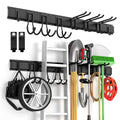 Garage Tool Organizer Wall Mount 13 PCS, Yard Garden Tool Organizer, Adjustable Tool Storage Rack with 8 Heavy Duty Hooks, Max L