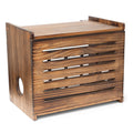 Wooden WiFi Router Storage Box - Deluxe Wall Mountable Decorative Modem Shelf Hider Cover with Cable Management System - Rustic 