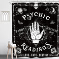 Homewelle Halloween Gothic Psychic Spooky Goth Bathroom Shower Curtain 72Wx72L Inch Ouija Occult Hands Palmistry Witchy Reading 