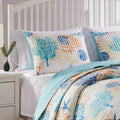 Greenland Home Montego Quilted Pillow Sham, 1 Count, King 20x36-inch, Aqua