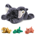 YOUBLEK 16 | 2 Pounds Gray Elephant Weighted Stuffed Animals,Sensory Comfort Plush Throw Pillow Toy,Kawaii Plushies Hugging Toy 
