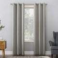 Sun Zero Easton Energy Saving Blackout Grommet Curtain Panel, 40 x 54, Silver Gray