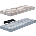 Sorbus Floating Shelves - 2 Pack 16 Inch Rustic & Blue Wall Shelves for Bedroom, Kitchen, Living Room, Bathroom Shelves, Home De