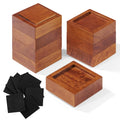 FASONLA Bed Risers (Set of 8) Furniture Risers Lifts Height 1, 2 or 3, Solid Natural Wood Risers for Bed, Furniture, Table, Sofa