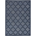 Nourison Easy Care Moroccan Navy Blue 6 x 9 Area Rug, Trellis, Easy Cleaning, Non Shedding, Bed Room, Living Room, Dining Room
