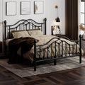 LoVinson Queen Metal Bed Frame with Headboard and Footboard, Modern Iron Platform Bed Frame Support Up to 1200LBS, Under Bed Sto