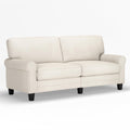 Serta Copenhagen Rolled Arm, Easy Care Polyester, Soft Pillow Back, Pocket Coil Seat Cushions, Removable Covers, Loveseat or Cou