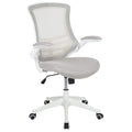 Flash Furniture Kelista Mid-Back Swivel Office Chair with Adjustable Lumbar Support and Seat Height, Ergonomic Mesh Desk Chair w