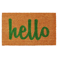 Calloway Mills 100382436NGS Script Hello Doormat, 24 x 36, Natural/Green