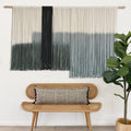 Macrame Wall Hanging Large Dip Dye Tapestry Fiber Wall Art Boho Living Room Bedroom Macrame Wall Decor 59Wx35L