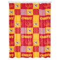 NORTHWEST NFL Colorblock Shower Curtain, Kansas City Chiefs