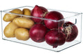 Hudgan 2 Pack Straight Sides Stackable Pantry Organizer Bins for Home Edit - 13.5L x 7.5W x 5.5H