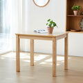 Livinia Cabin 33.5 Wooden Dining Table/Small Rectangular Modern Farmhouse Solid Wood Kitchen Table Desk (Natural)