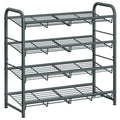 SONGMICS Shoe Rack, 4 Tier Shoe Organizer for Closet, Holds up to 16 Pairs of Shoes, Shoe Rack for Front Door Entrance, Metal Sh