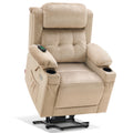 MCombo Medium Triple Motor Power Lift Recliner Chair with Massage and Heat for Elderly People, Adjustable Headrest, Infinite Pos