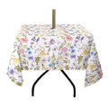 ColorBird Spring & Summer Outdoor Tablecloth Waterproof Spillproof Polyester Fabric Table Cover with Zipper Umbrella Hole for Pa