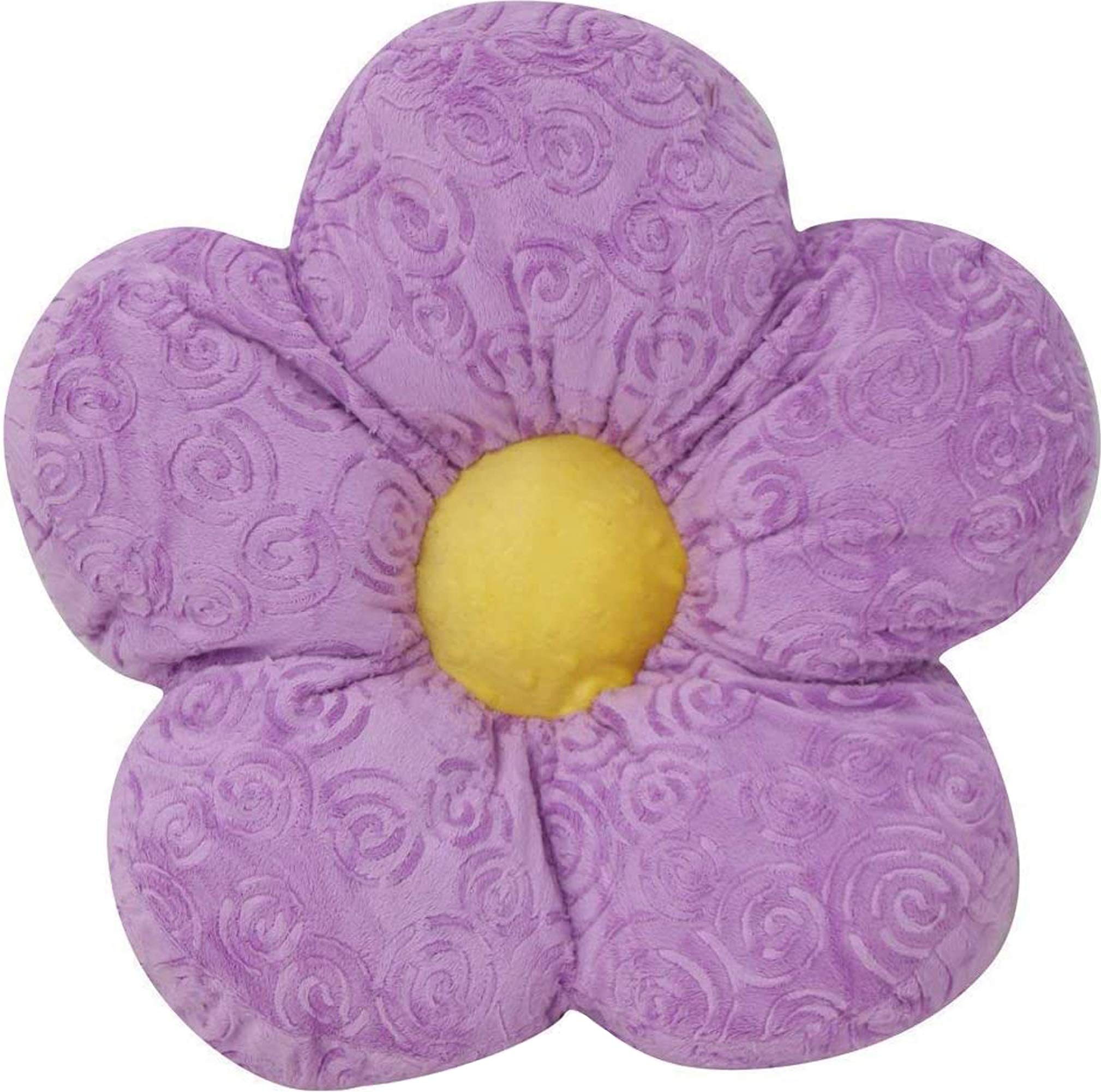 Snuggle Stuffs 15 Minky Flower Lavender Throw Pillow