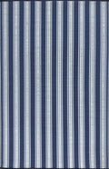 Mad Mats Geometric Outdoor Rug, Reversible Plastic Mat (4 x 6, Vertical Stripe - Blue/White)