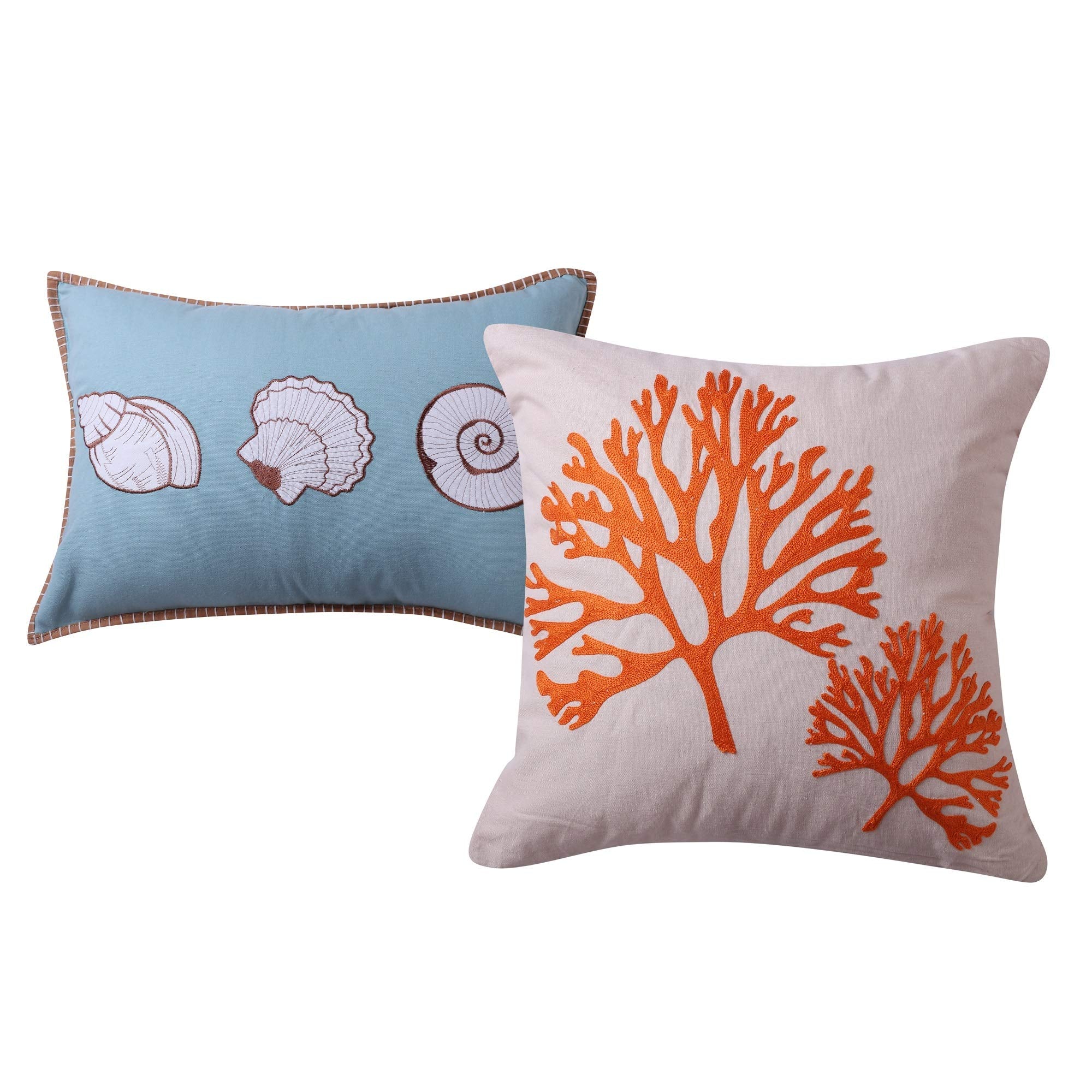 Greenland Home Maui Pillow, 18x18 + 12x18 inches, Beige