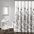 Lush Decor Zuri Flora Shower Curtain, 72 x 72, Light Gray