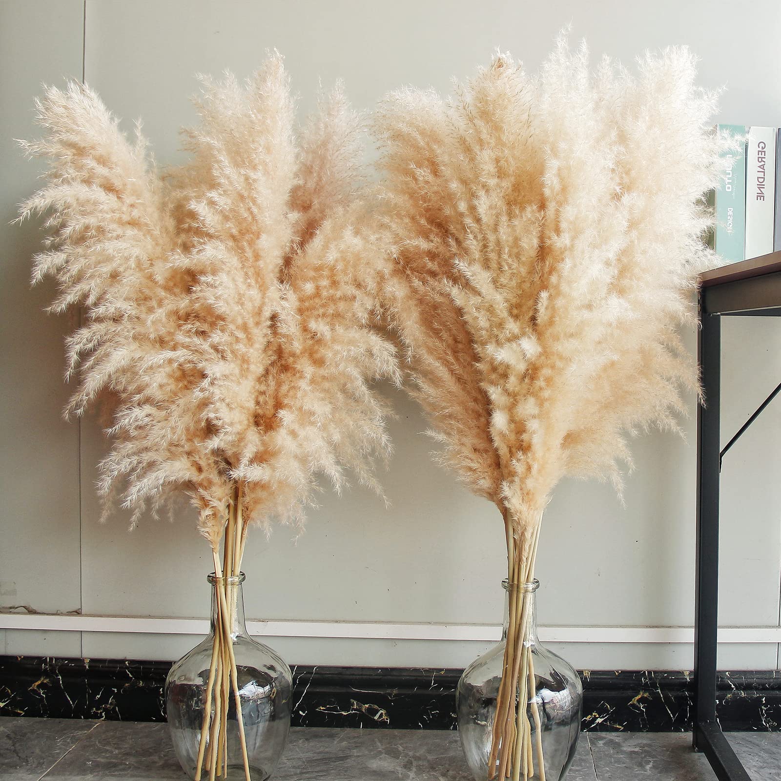 40 inch 10 Stems Natural Pampas Grass Decor Tall, pompas Grass, Tall Pampas Grass for Wedding, Party, Farmhouse, Boho Home Decor