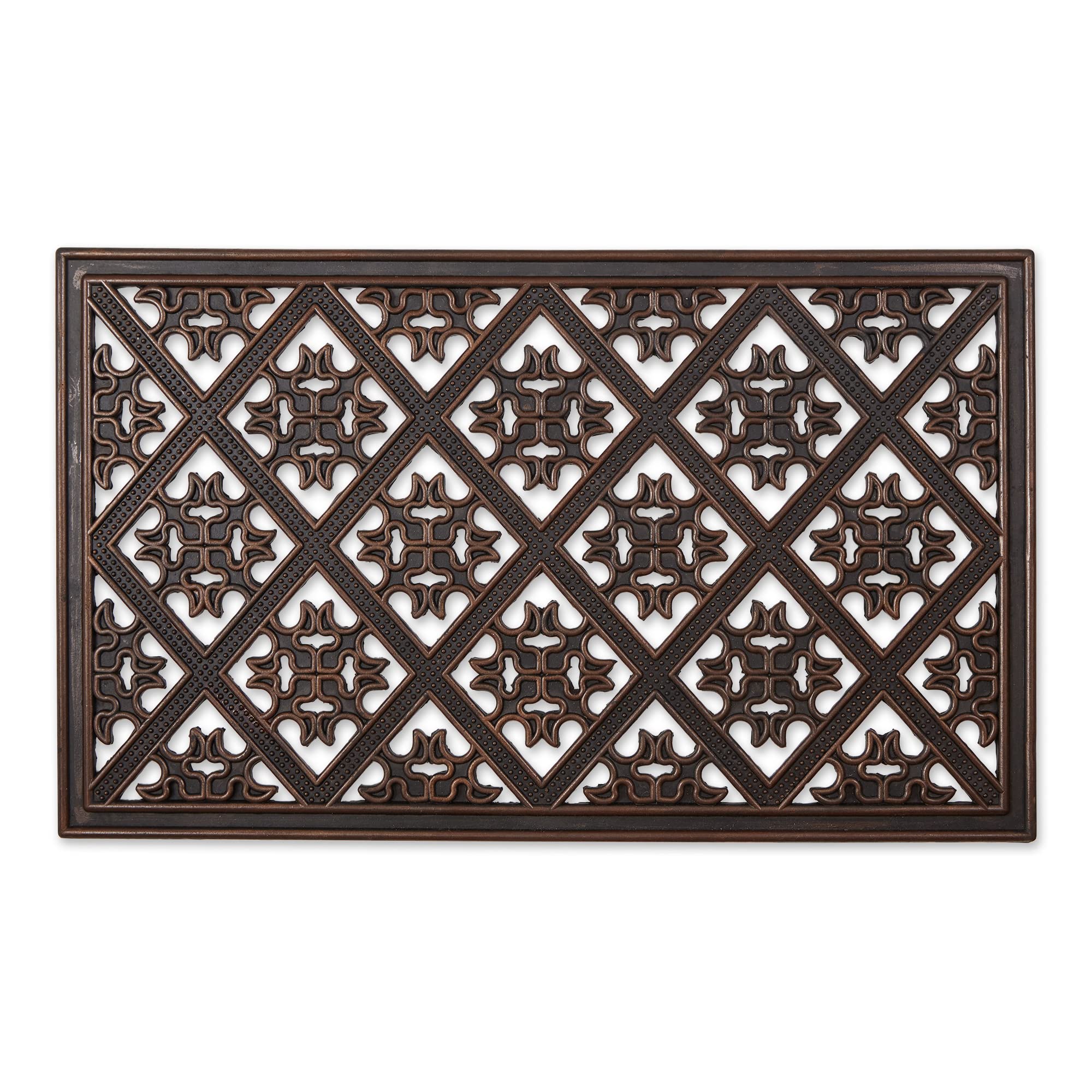 DII Rubber Doormats Collection All Weather, 18x30, Welcome Half Moon